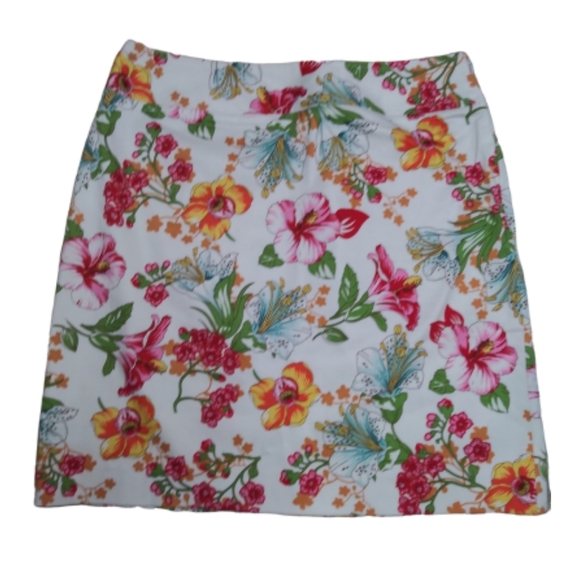 Rafaella Floral A-Line Skirt Sz 8 - Picture 1 of 6